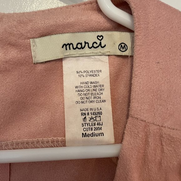 Light Pink tunic Dress with Pockets - Picture 3 of 4